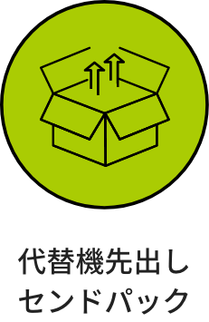 代替機先出しセンドパック