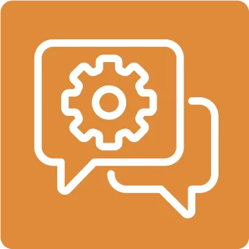 サポートを示す歯車のアイコン