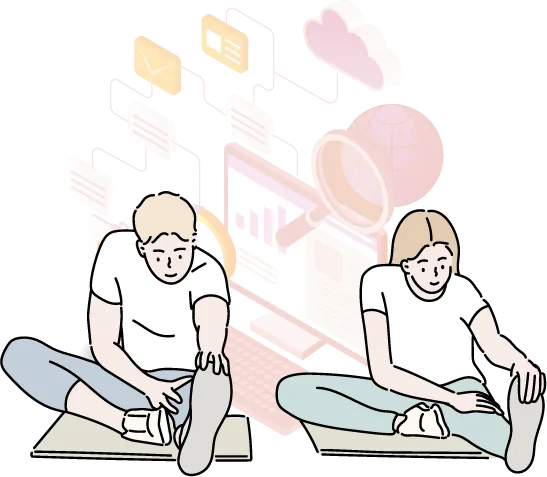 ITフィットネスチェックのイメージイラスト