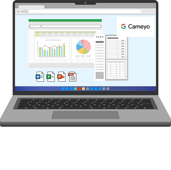 Cameyoを利用したノートパソコン
